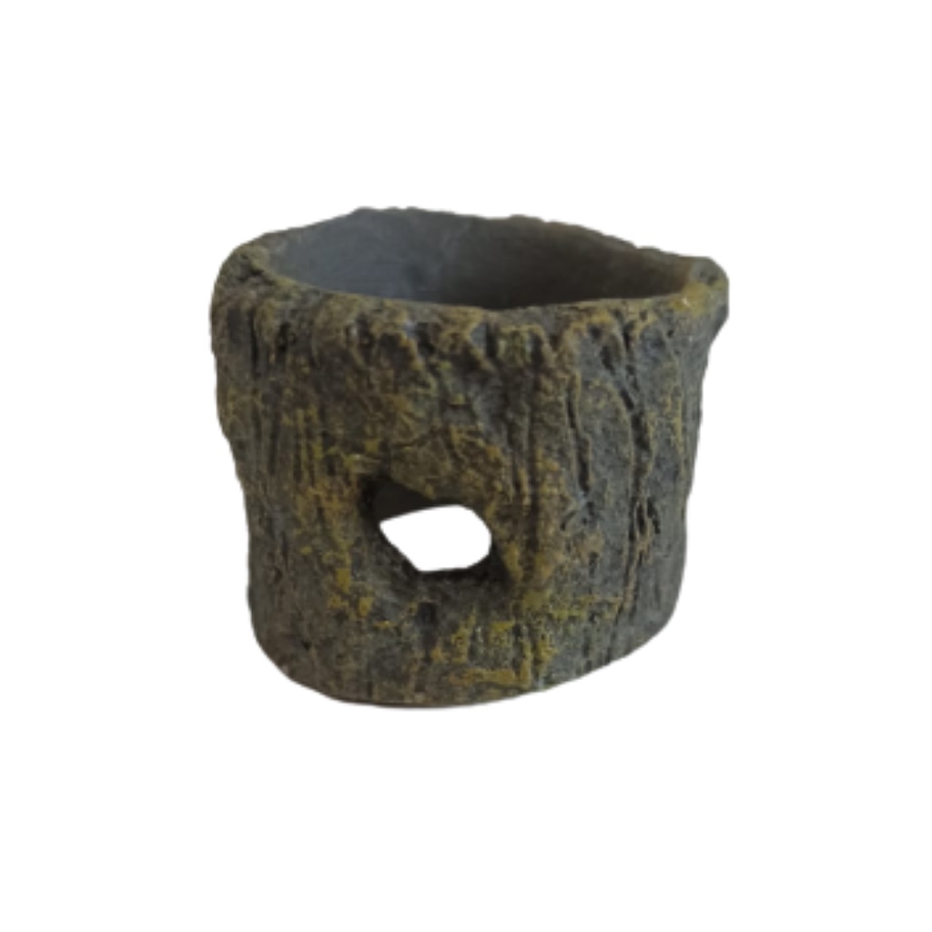 Enfeite De Aquário Em Resina Tronco Toca Para Peixes 5x3,5cm (AX1100) - NOVIDADE!!!
