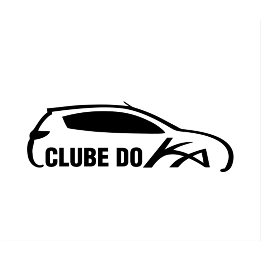 Adesivo Clube Ford KA 15x5cm decalque de recorte tipo tatuagem sem fundo
