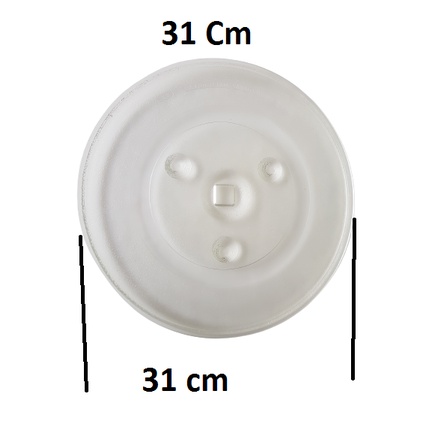 Prato para Micro Ondas Consul Modelo Mu 30S1 30 Litros 31 cm de Diâmetro  Encaixe Central Quadrado