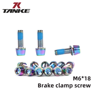 6-PCS TANKE M6*18 Brake clamp screw for bicycle MTB road bike caliper bolt with washer screw