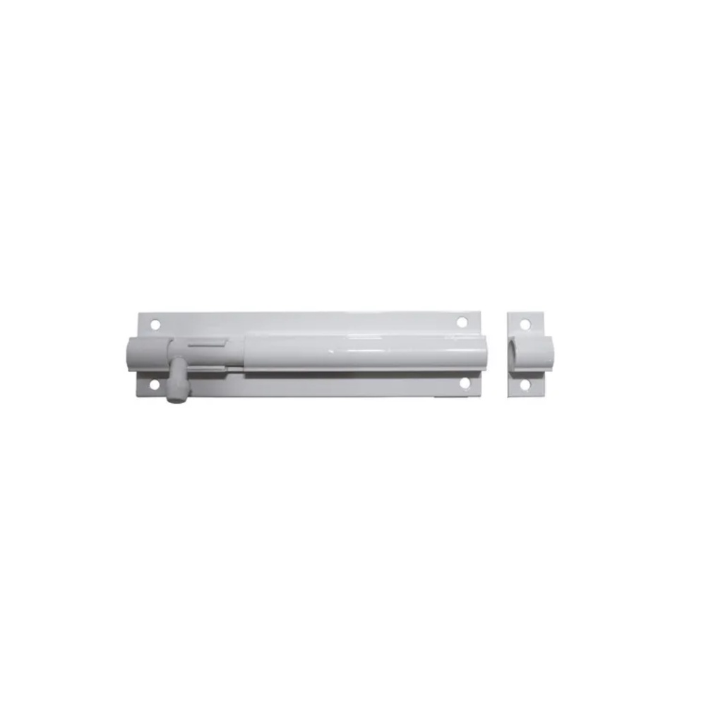TRINCO FECHO FERROLHO 4 POL 100MM PORTA PORTAO ALUMINIO BRANCO