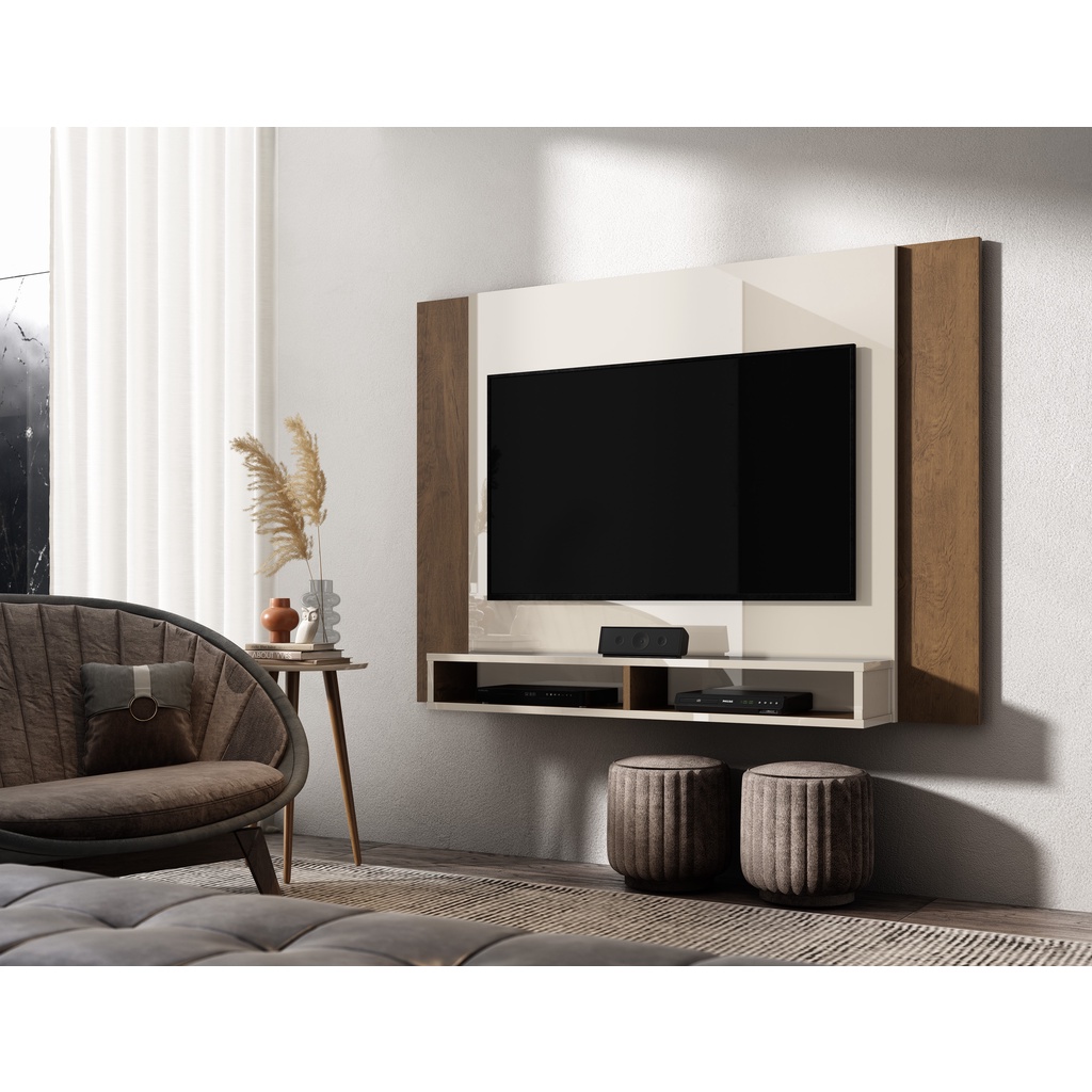 Painel Tokyo Para Tv Até 43 Polegadas Com 02 Nichos Varias Cores