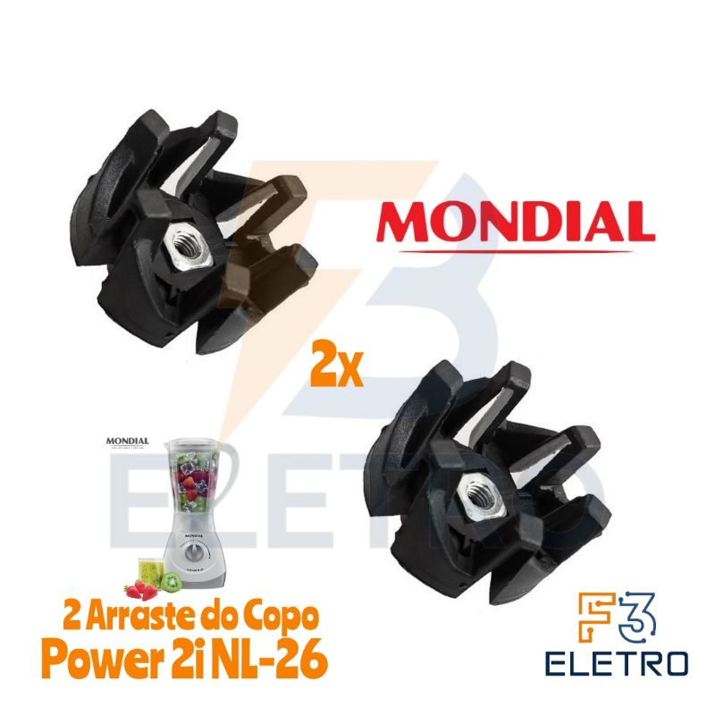 Arraste do Copo 2 Peças Liquidificador Mondial Power 2i NL-26