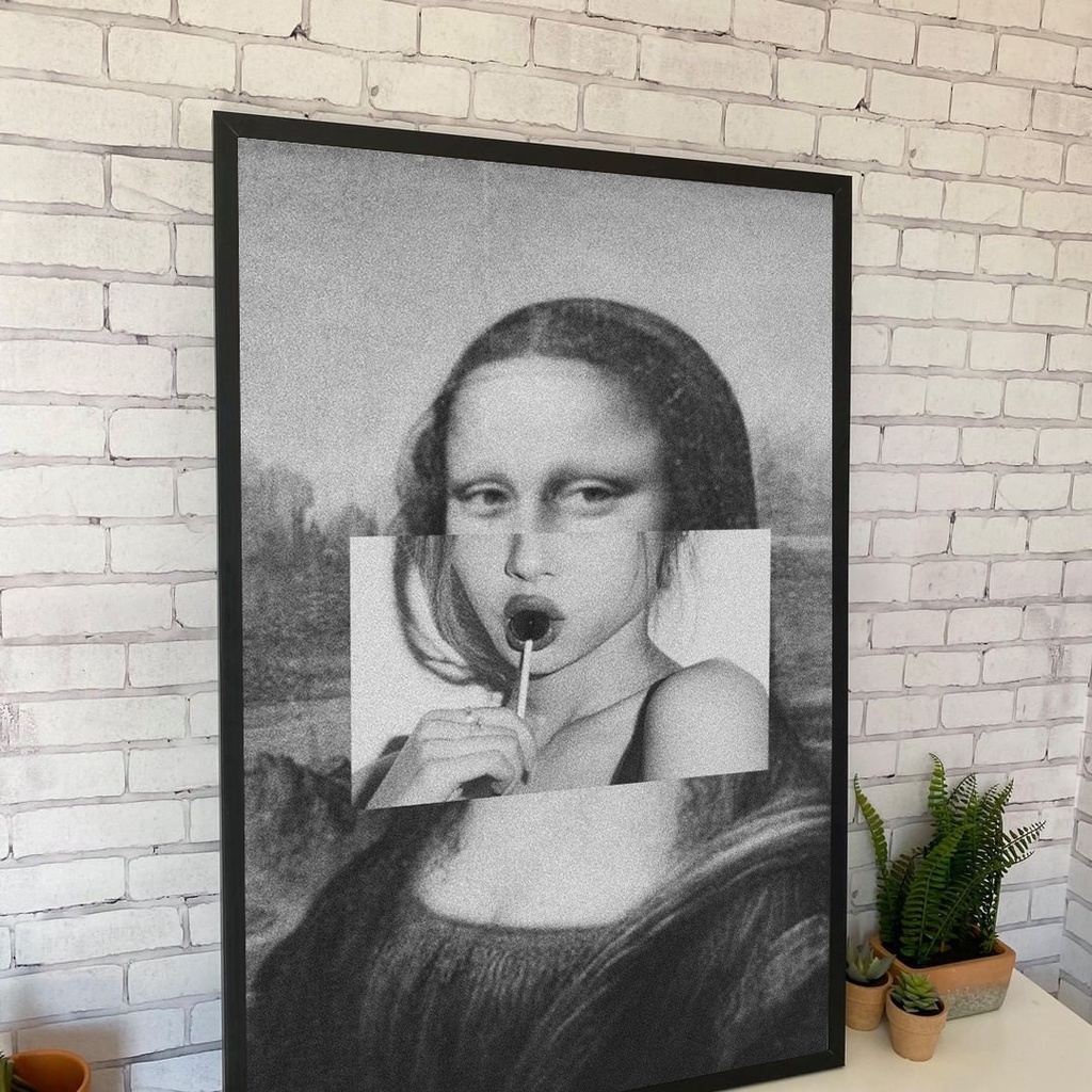 Quadro Decorativo Monalisa POP ART, Arte Moderna Com e Sem Vidro Com e