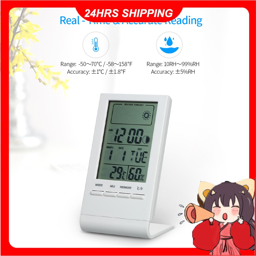 Termometro Digital Pequeno Para Ambiente Interno Higrometro Dispositivo Monitor Medidor De Temperatura E Umidade ºc F Shopee Brasil
