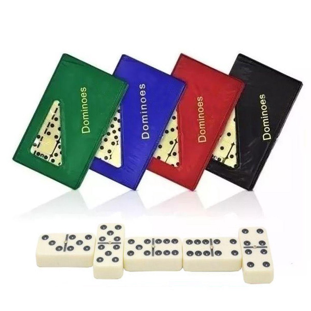 Jogo De Domino Double Six Osso Estojo C/28 Peças TOP Jogador Jogar