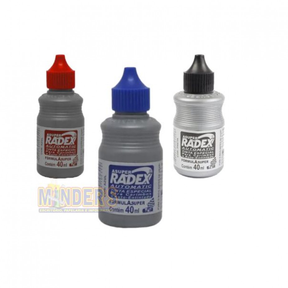 Tinta Para Carimbo Radex Auto Entitado 40ml em Oferta na Shopee