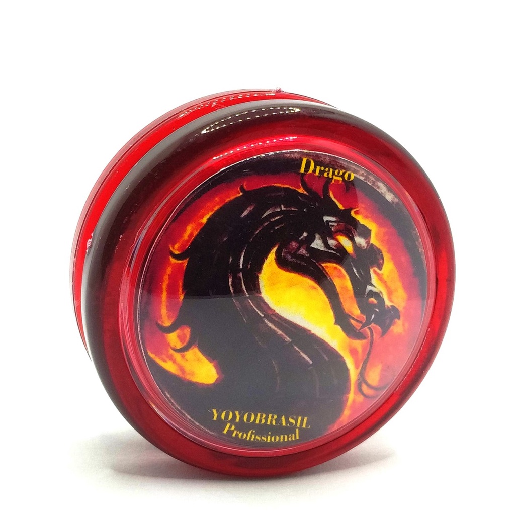 Yoyo Profissional Mortal Kombat Retrô Super Raro Drago Modelo de eixo Fixo + 3 cordas extras (ioio,yo-yo,ioiô)