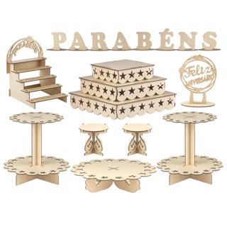 Kit Festa Mdf Estrela  2 torres de doces completo o melhor em Oferta na Shopee