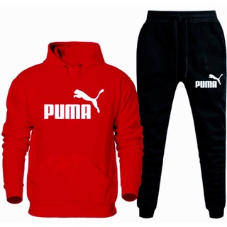 Conjunto Moletom Pulma 25cm Bordado Blusa de Frio+Calça Unissex Adult0 Esportivo Confortável