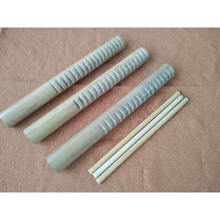 Reco Reco bambu G Percussão Samba Religioso Som Contação de Historia