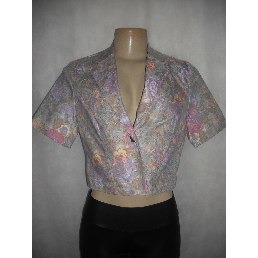 CASAQUETO VERDE FLORIDO VESTE P M