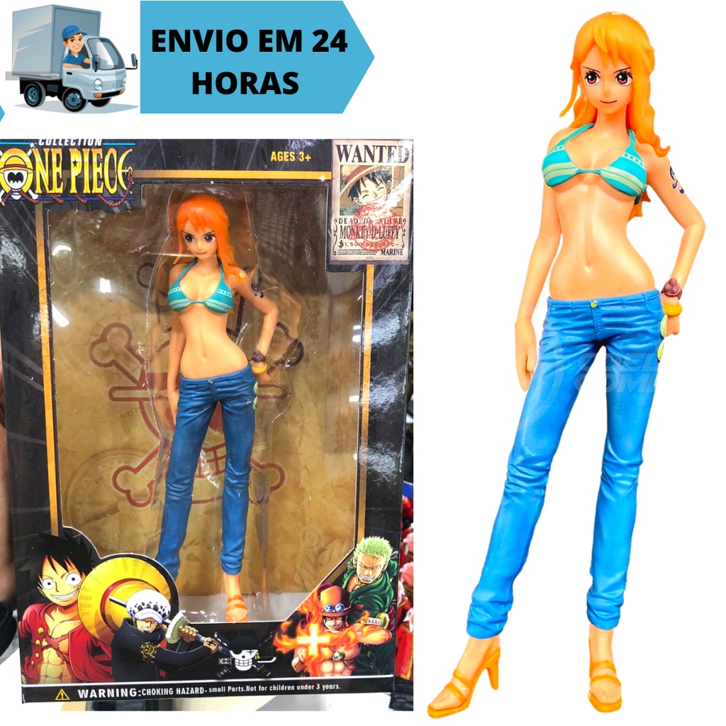 Boneco Brinquedo  Anime Miniatura Action Figure De Ação One Piece 18cm Colecionável - Nami