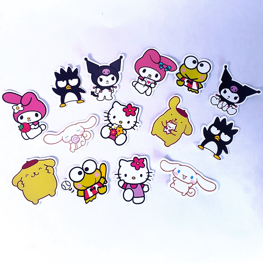 Kit de Adesivos Sanrio Kuromi Hello Kitty My Melody Keroppi Pom Pom ...