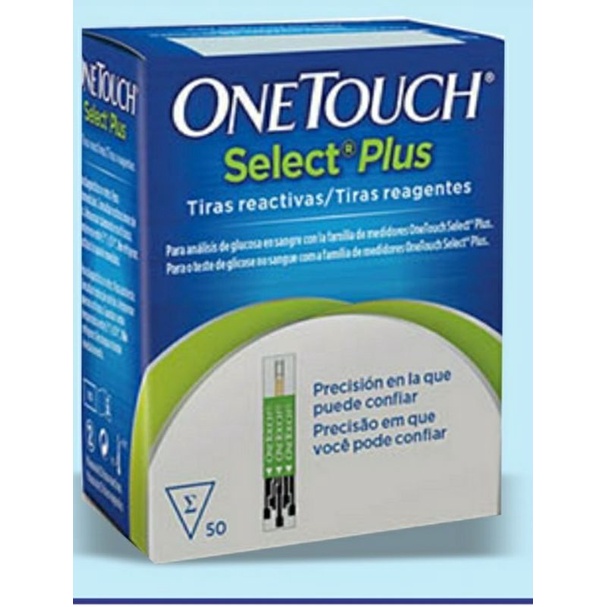 Tiras para Aparelho de Diabetes One Touch Select Plus 50 unidades