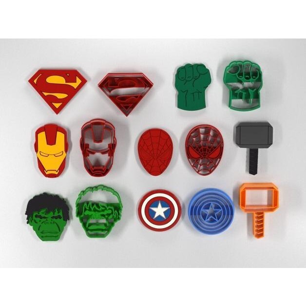 Kit Cortador  Vingadores 7 Peças 5cm