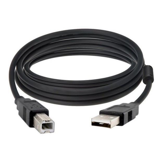 Cabo USB 2.0 e 1.1 AM / BM de dados para impressora. Tamanho: 5,0 metros. Blindado com Filtro + Malha 28 AWG. High Speed USB 2.0 480MBPS.