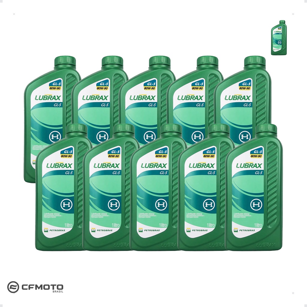 Óleo Lubrax 80w90 Transmissão Quadri CFMoto 1 Litro Kit C/10