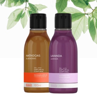 Kit 2un Oleo Amendoas + Lavanda Hidratação Profunda e Pele Suave Perfumada 100ml