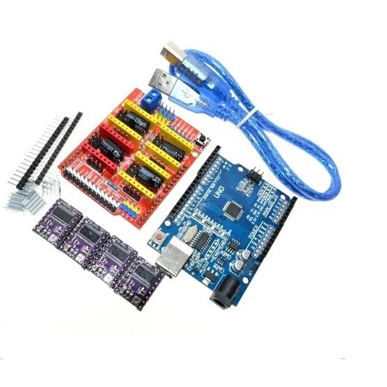Kit Cnc Shield V3 + Uno R3 Cabo Usb + 4 Driver Drv8825