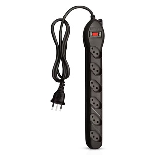 Filtro De Linha Circuit Breaker 6 Tomadas Preto 10a 1,20m