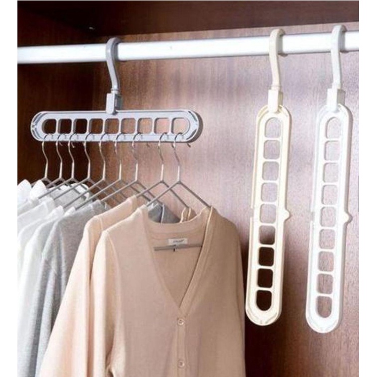 1 PÇ Cabide Mágico 9 Furos Roupa Organizador Multi-Dobrável em Oferta na Shopee