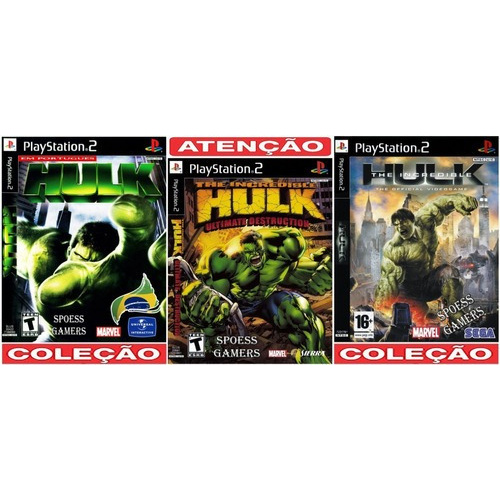 Hulk The Hulk Ps2 Coleção (3 Dvds) Português Patch Me