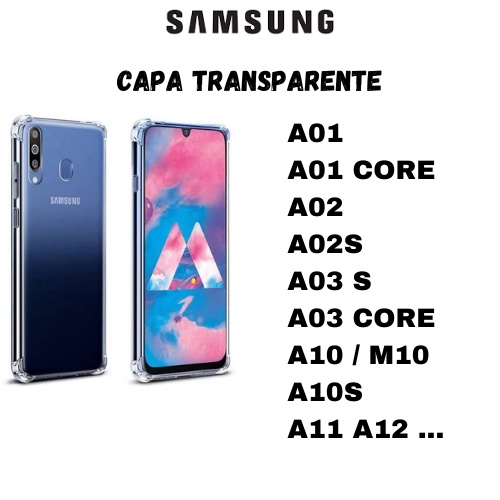 Capa Capinha Case Transparente Anti Impacto Com Borda Samsung TPU