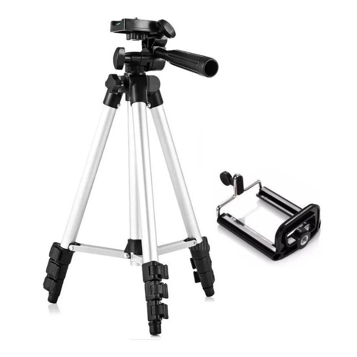 Tripé Profissional Universal Telescópico Para Câmera E Celular 1,02 M Com nível Equipamentos Fotográficos