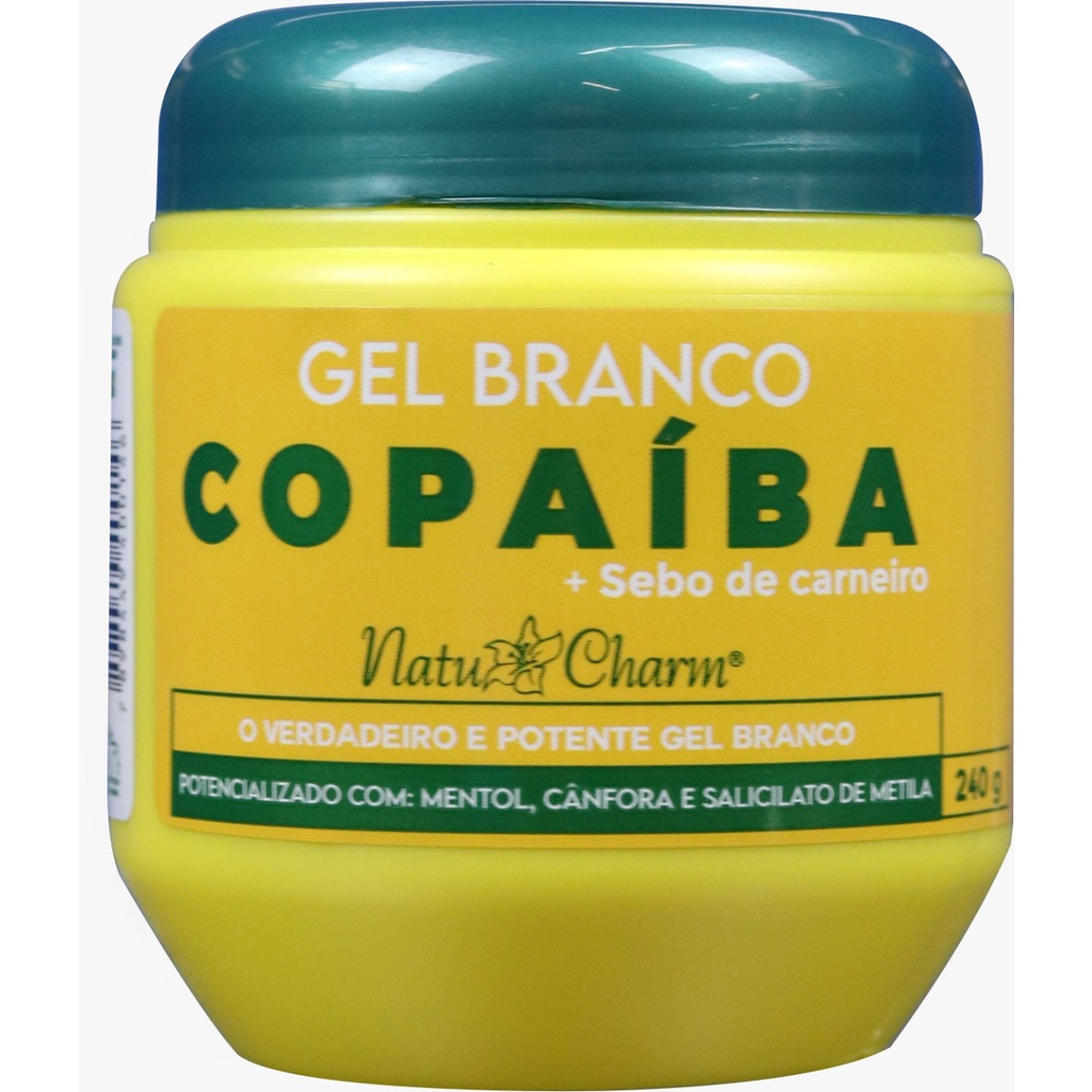 Gel Branco de Copaíba NatuCharm 240g em Oferta na Shopee
