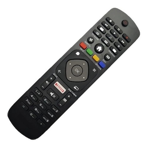 Controle Remoto Compatível TV LED Smart 4K Netflix Philips 50pug6102 50pug6700-78