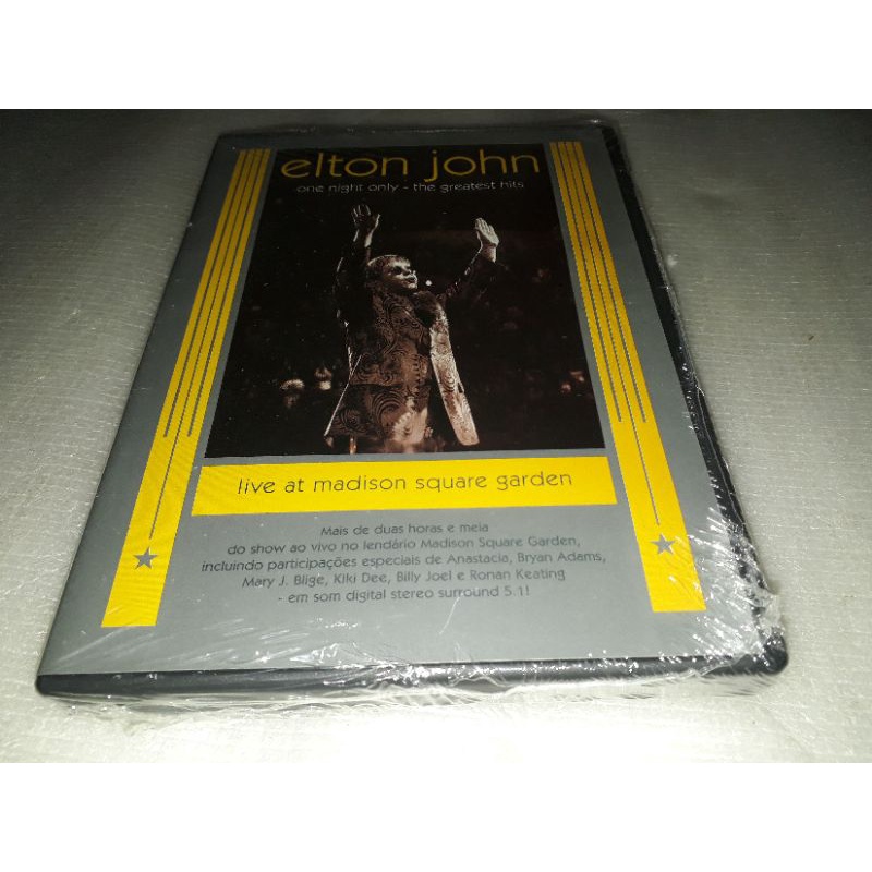 DVD ELTON JOHN ONE NIGHT ONLY - THE GREATET HITS DVD ORIGINAL LACRADO NOVO