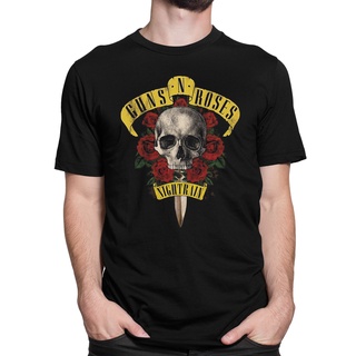 Camiseta Basica Camisa Guns N Roses Night Rain Cranio Rock N Roll Unissex