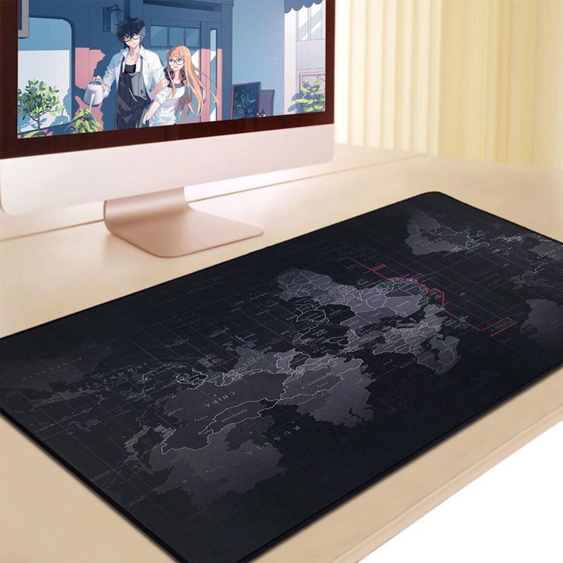 Mouse Pad Gamer Base Emborrachada Superfície Seda 70x30 Mesa Jogo