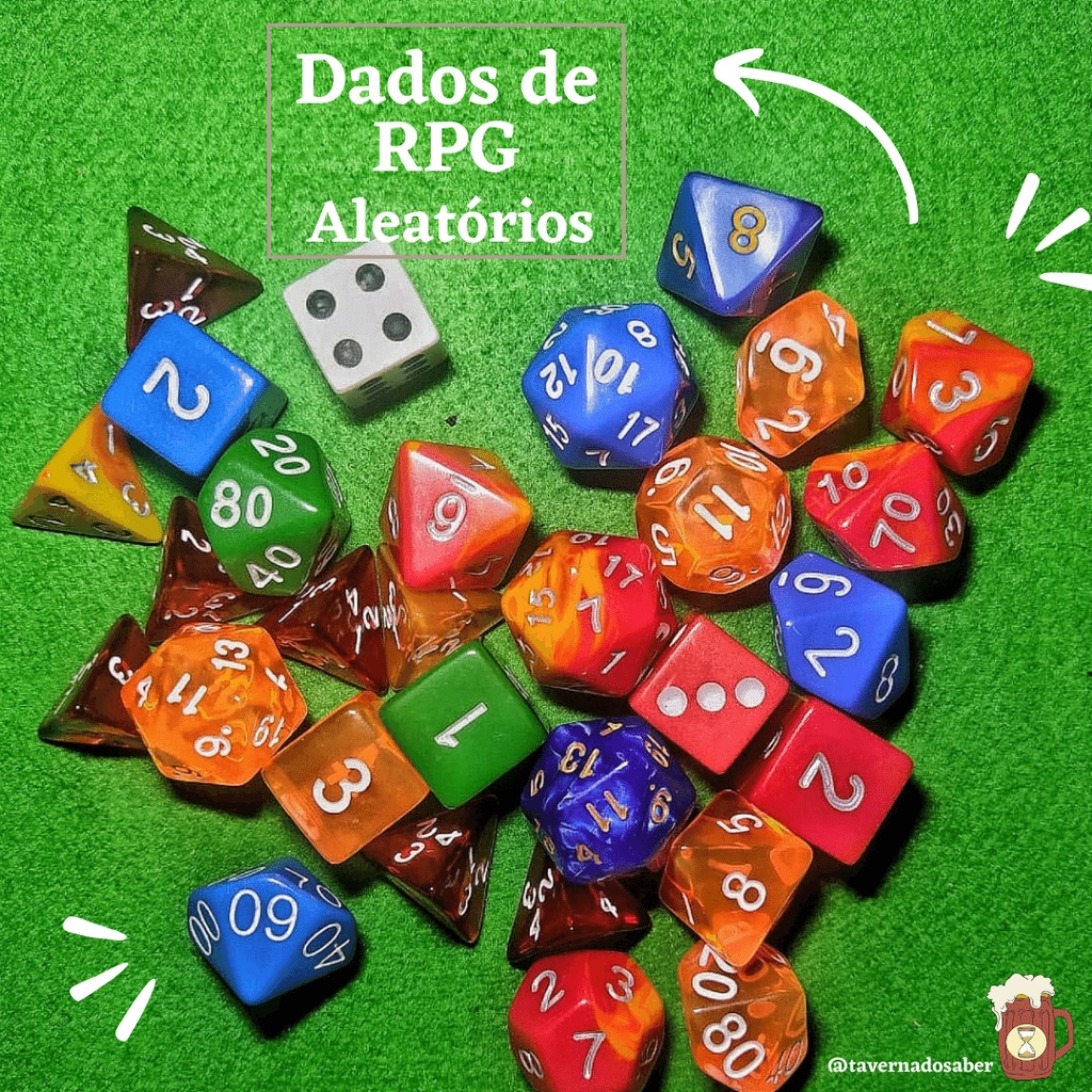 Dados de RPG / D20 D12 D10 D% D8 D6 D4