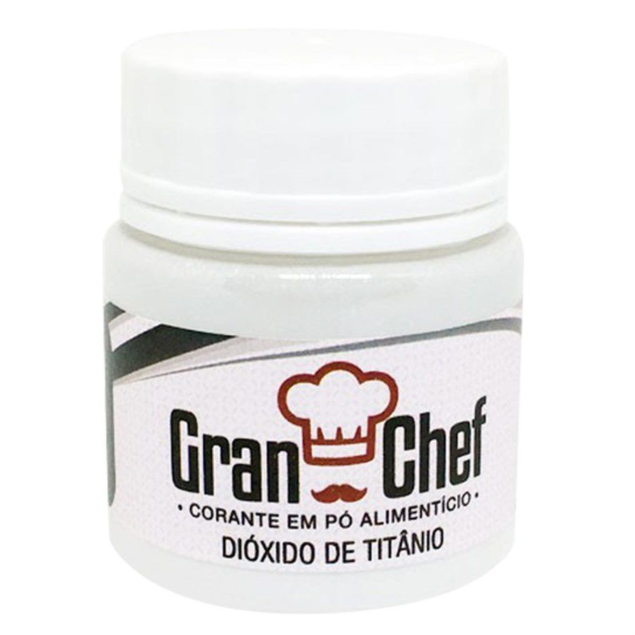 Corante em pó dióxido de titânio branco 15g gran chef em Oferta na Shopee