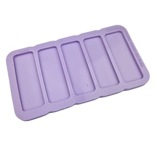 Molde de Silicone para Resina Paleta Presilhas Retângular arredondadas - 5 cavidades (6 cm) em Oferta na Shopee