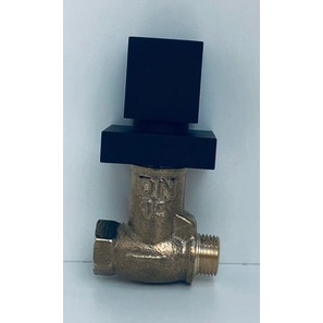 Registro de Pressão 1/2 - 1/4 Volta Acabamento Quadrado Preto 38mm Metal