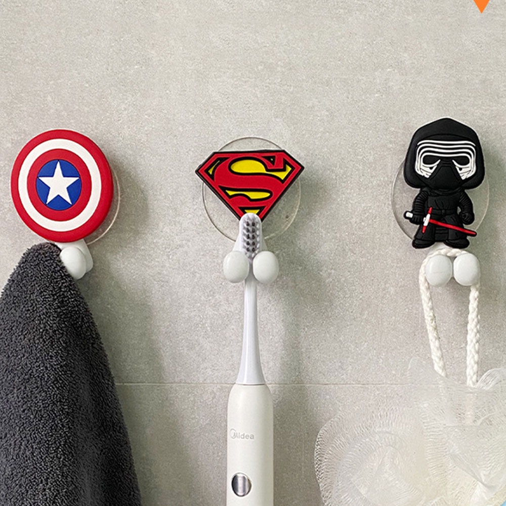 Homem-Aranha De Ferro Vingadores Porta-Escovas Infantil Dentes Criativo Sem Perfuração Suporte De Escova Elétrica Montada Na Parede