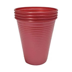 Copo Plástico Perolado Vermelho 200ml c/50 - Bello