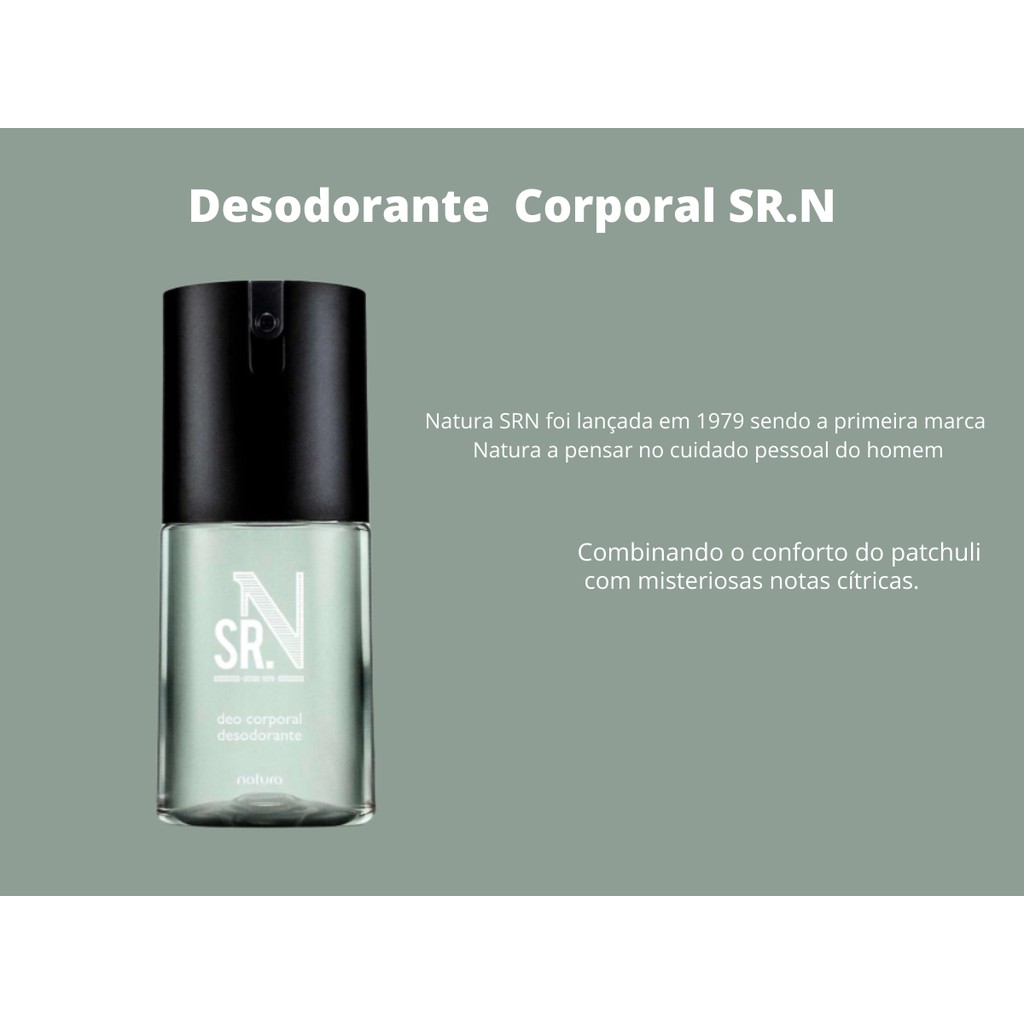 Desodorante SRN Natura Deo Corporal Masculino | Shopee Brasil