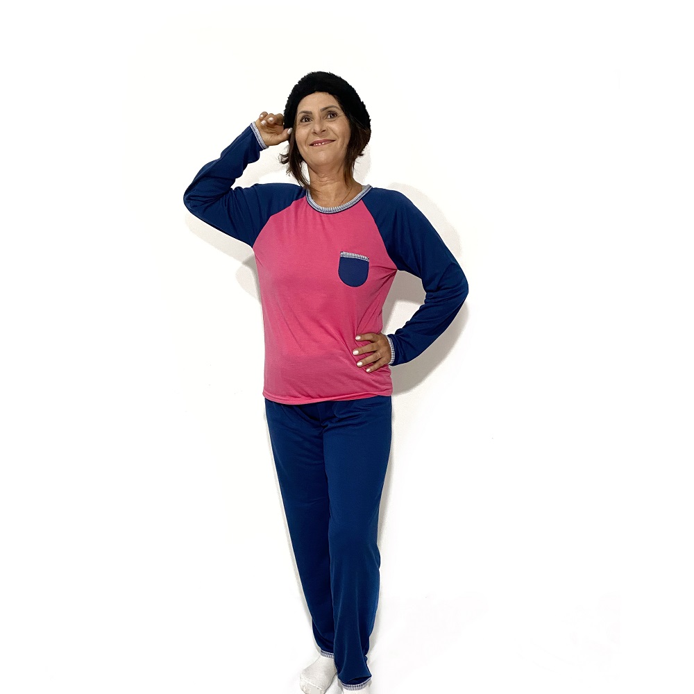 Conjunto Roupa De Dormir Pijama De Inverno Feminino Blusa Manga Longa E Calca em Oferta na Shopee