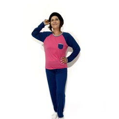 Conjunto Roupa De Dormir Pijama De Inverno Feminino Blusa Manga Longa E Calca
