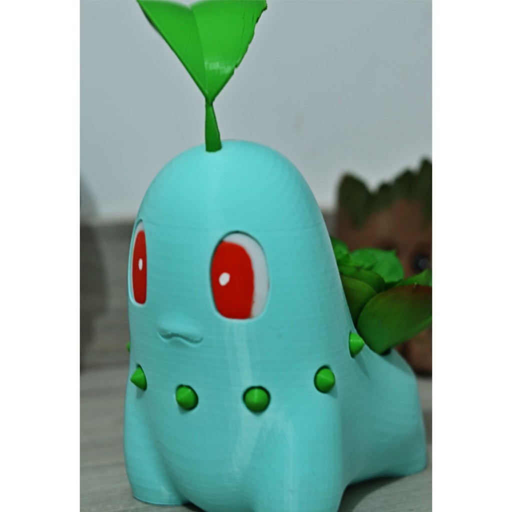 Chikorita Pokemon 15cm - Vaso Plantas Suculentas