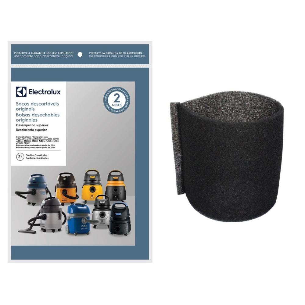 Kit de Sacos + Filtro P/ Aspirador AWD01 Electrolux