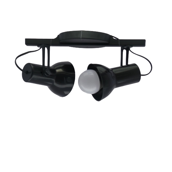 Spot Trilho Duplo Preto ou Branco Luminaria sem lampada - Double