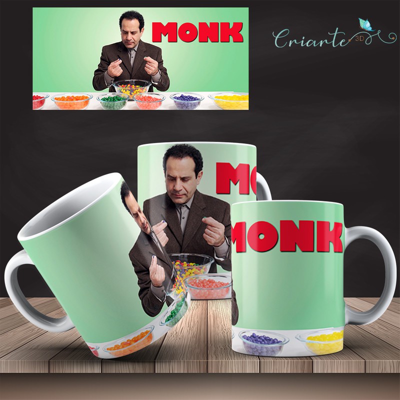 Caneca Porcelana Coleção Monk um Detetive Diferente Mod 01