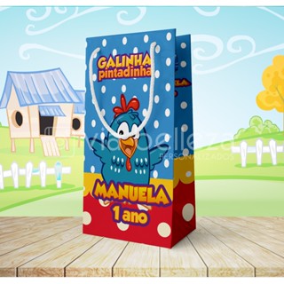 Sacolinha Personalizada Galinha Pintadinha Aniversário • Lembrancinha Festa Infantil • Todos os Temas • Envio Rápido 🎉 em Oferta na Shopee
