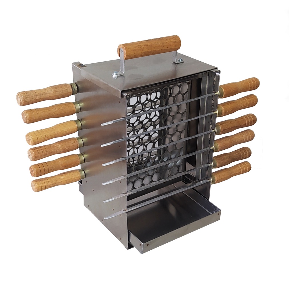 Churrasqueira para Apartamento Ecológica sem Fumaça Vertical com 12 Espetos