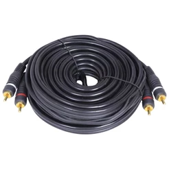 Cabo Rca Kx3 5 Metros 5mm Emborrachado Som Automotivo P/ Modulo